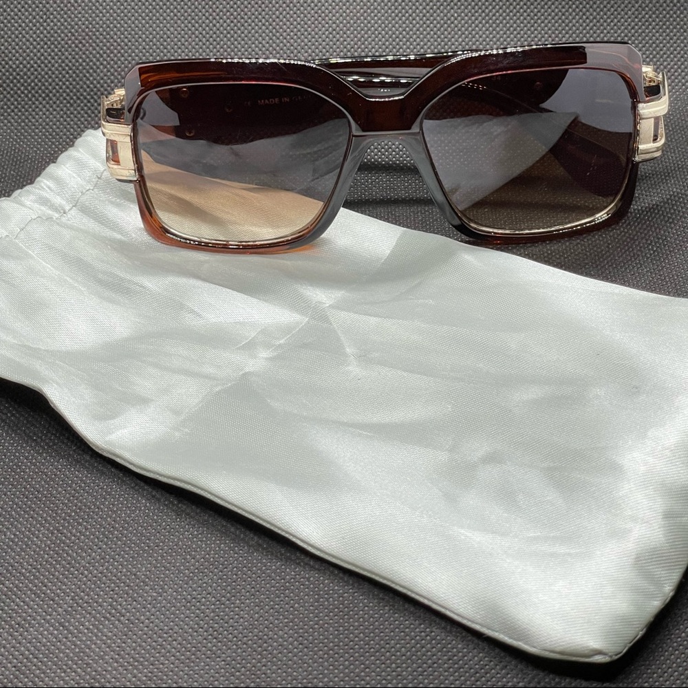 CAZAL LEGENDS BROWN/SMOKE/GOLD UNISEX SUNGLASSES